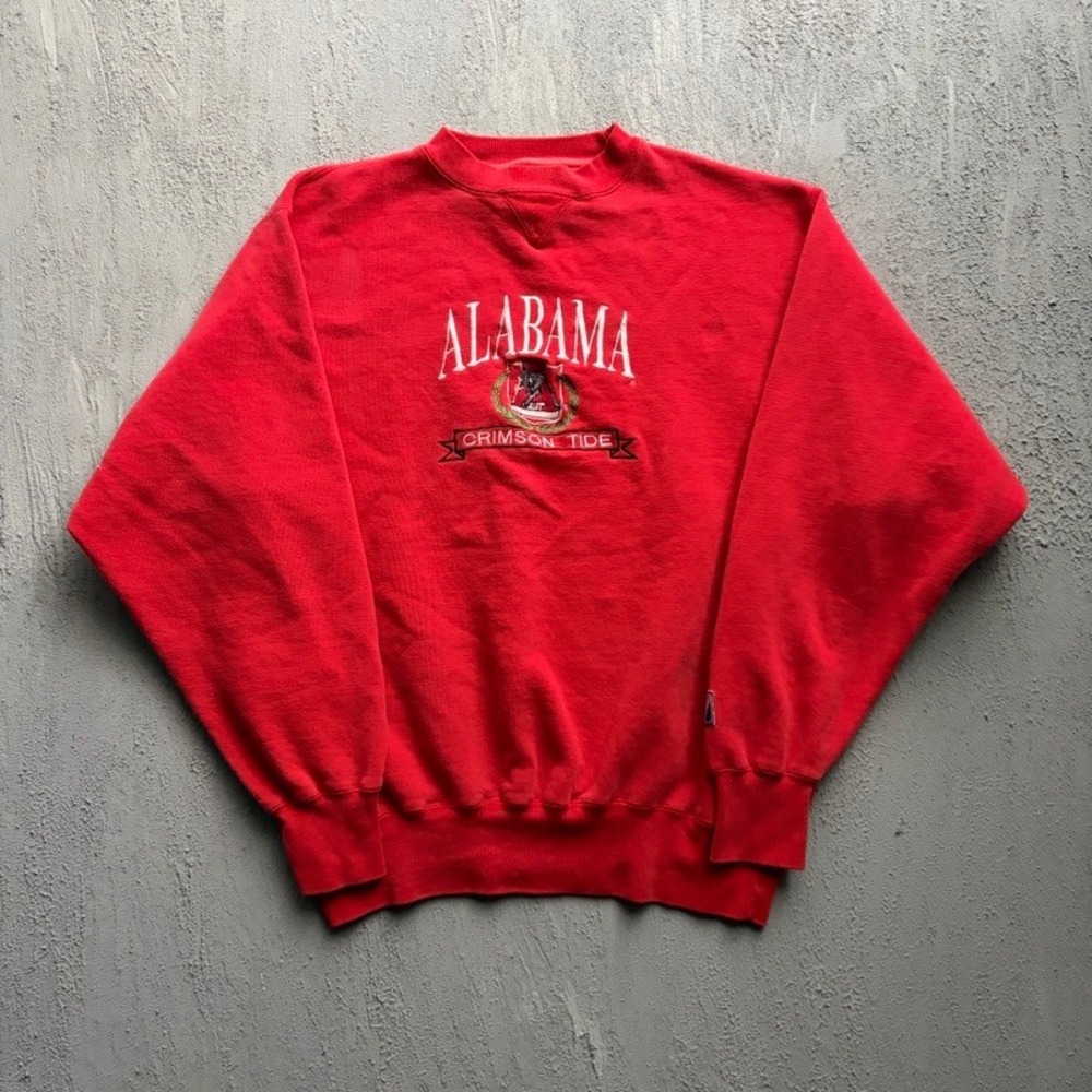Vintage Alabama Crimson Tide Sweatshirt XL Red 1990s NCAA Embroidered